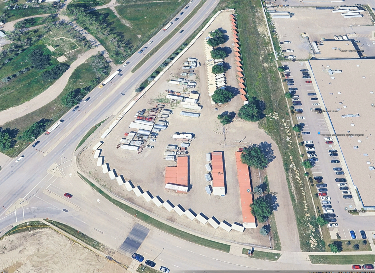 Country Hills Storage facility aerial view